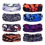 GOTRUST 8pcs Multifunktionstuch Set Bunt Nahtlose Bandanas Loop Schal,...