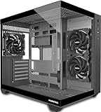 MUSETEX PC Gehäuse ATX, 3 Non-LED Lüfter vorinstalliert Gaming PC...