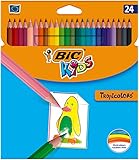 BIC Kids Buntstifte Tropicolors, zum Malen in 24 Farben, im Karton Etui, ab...