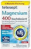 tetesept Magnesium 400 hochdosiert – Nahrungsergänzungsmittel mit –...