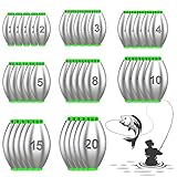 Laufblei Angeln Abnehmbare Blei Angeln 50stk Angelblei 2g 3g 4g 5g 8g 10g...