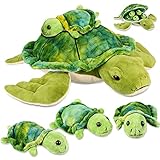 Aoriher Plüsch Schildkröte 12 Zoll mit 4 Stücke Kleine Mini Weicher Meer...