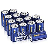 BONAI Longlife C Baby Batterien Alkaline 1,5V (14er-Pack) 7000mAh Hohe...