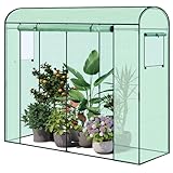 WOLTU Gewächshaus, Foliengewächshaus Winterfest für Aufzucht Tomaten...