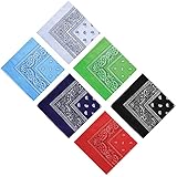 NETUME Bandana Kopftuch für Damen Herren 6 Stück, Baumwolle Paisley...