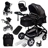 GaGaDumi Florida Kinderwagen 3 in 1 Komplettset mit Autositz - Baby...