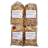 Landree Räucherchips Set 4 x 2 Liter, Räucherspäne, Räuchermehl...