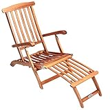 Casaria® Sonnenliege Klappbar Wetterfest Holz FSC®-Zertifiziert Akazie...