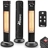 TRESKO Infrarot Stand-Heizstrahler 2000W mit Fernbedienung | Wärmestrahler...