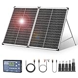 DOKIO Solarkoffer 100W 18V mit Solar-Laderegler (2 USB-Ports) Für 12V...
