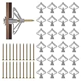 100 Stück Gipskartondübel Set,Trockenbau Dübel,Gipskartondübel mit...