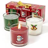CHILLFLAME Weihnachtskerzen, Duftkerzen Geschenkset zum Stressabbau, 3...