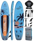 UPWELL 320x81x15cm Aufblasbares Stand Up Paddling Board mit Sitz, SUP Board...