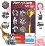 7er Zinngießen mit Zinn Giessen wie Bleigießen Bleigiessen mit & Löffel...