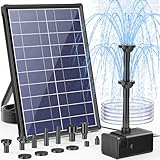 Biling 8W Teichpumpe Solar mit Akku, Solar Springbrunnen für Außen...