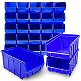 26x Stapelboxen Größe 3 Werkstatt Garage Keller Sichtlagerboxen...