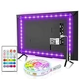 Led TV Hintergrundbeleuchtung, BASON USB LED Streifen 2.5m/8.2ft für 32-58...