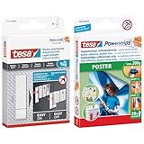 tesa Powerstrips Tapete&Putz - doppelseitige Klebestreifen für Tapete und...