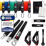 Red Rab FREEPUMP Fitness Stange Set 2.0 - Widerstandsbänder Stange...