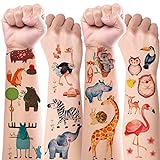 20 Blätter Tiere Kinder Temporäre Tattoos zum Aufkleben mit...