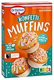 Oetker Konfetti Muffins: 4er Muffin Set zum Backen von kunterbunten Muffins...