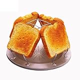 Camping Toaster Für Kocher, 4 Scheiben Tablett Brot Toaster für Familien...