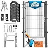 KESSER® Gartentor Premium Gartentür aus Metall verzinktem Stahl,...