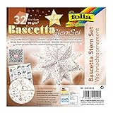 folia 410/1515 - Bastelset Bascetta Stern Weihnachtsornament, weiß/kupfer,...