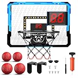 ZWOOS Basketballkorb Indoor Set für Kinder, Mini Basketballkorb Mit 4...