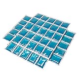 ToCi 4 x Kühlmatte 38 x 25 cm mit 30 Kühlzellen – Wiederverwendbares...