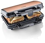 Bestron XL Sandwichmaker, Antihaftbeschichteter Sandwich-Toaster für 2...