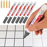 Fugenstift Grau, 6 Stück Fugenstift Fugenmörtel mit Ersatzspitze,...