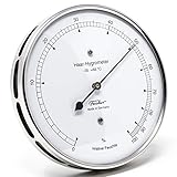 Fischer 111.01 - Haar-Hygrometer - 103mm Außen-Luftfeuchtigkeitsmesser aus...