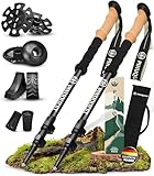 Pinuquest Wanderstöcke Teleskop Carbon (210g) Ultraleicht - Für 95-200 cm...