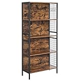 VASAGLE Bücherregal, Büroregal, Küchenregal, Standregal mit 4 Ablagen, 4...