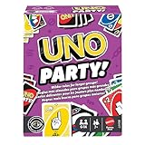 Mattel Games UNO Party Kartenspiel mit mit Karten und Sonderregeln für...