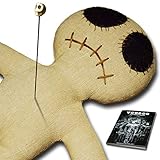 Dead Eye Doll sand Set - Voodoo Puppe mit Voodoo Nadel und Ritual-Anleitung