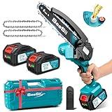 Mini Kettensäge mit Akku 8000mAh 6 Zoll, Seesii Mini Kettensäge Elektro...