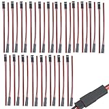 Leloco 20 Paar Steckverbinder 2 polig Stecker 12v, Mini Micro SM JST...