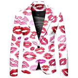 PANVER Langarm Anzug Herren Bankett Abschlussball Vintage Trend Blazer 3D...