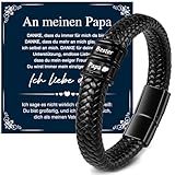Meleager Geschenke für Papa, Armband Herren Leder mit Gravur - Bester...