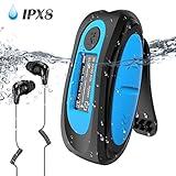 AGPTEK IPX8 Wasserdicht MP3 Player, 8GB HiFi MP3 Musik Player zum Schwimmen...