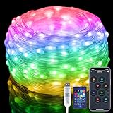 10M Lichterkette mit Farbwechsel,[99+ Modi] 100LEDs Wasserdicht RGB Smart...