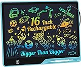 LCD Schreibtafel Kinder 16 Zoll Wiederaufladbar, Maltafel Zaubertafel...