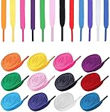 Toulifly 12 Paar Schnürsenkel Flach Bunt Schnürsenkel, Elastisch Ersatz...