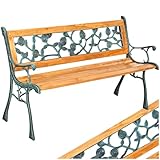 tectake® 2-Sitzer Gartenbank wetterfest, Gartenbank Holz im Landhausstil...