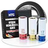 NTG 3tlg Steckschlüsselsatz 1/2 Zoll Schoneinsätze für Alufelgen 17 19...