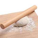 Nudelholz, Teigroller Holz, Rolling Pin, Backzubehör für Fondant, Pizza,...