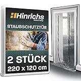 Hinrichs 2x Staubschutztür mit Reißverschluss - 220x120cm...