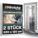 Hinrichs 2x Staubschutztür mit Reißverschluss - 220x120cm...